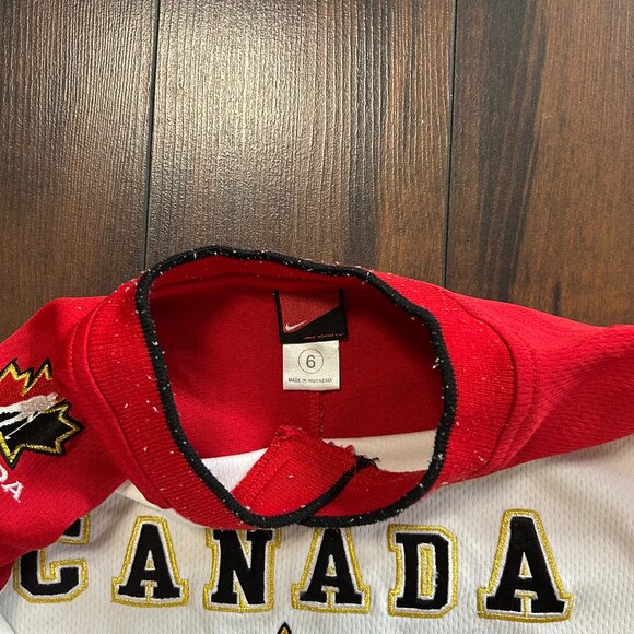 Vintage 90s Nike embroidery Team Canada hockey Jersey-kids - Picture 7 of 8
